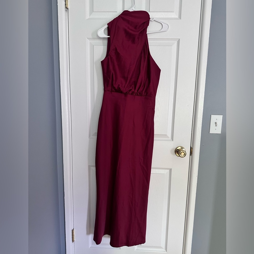 New York & Company Satin Midi Dress